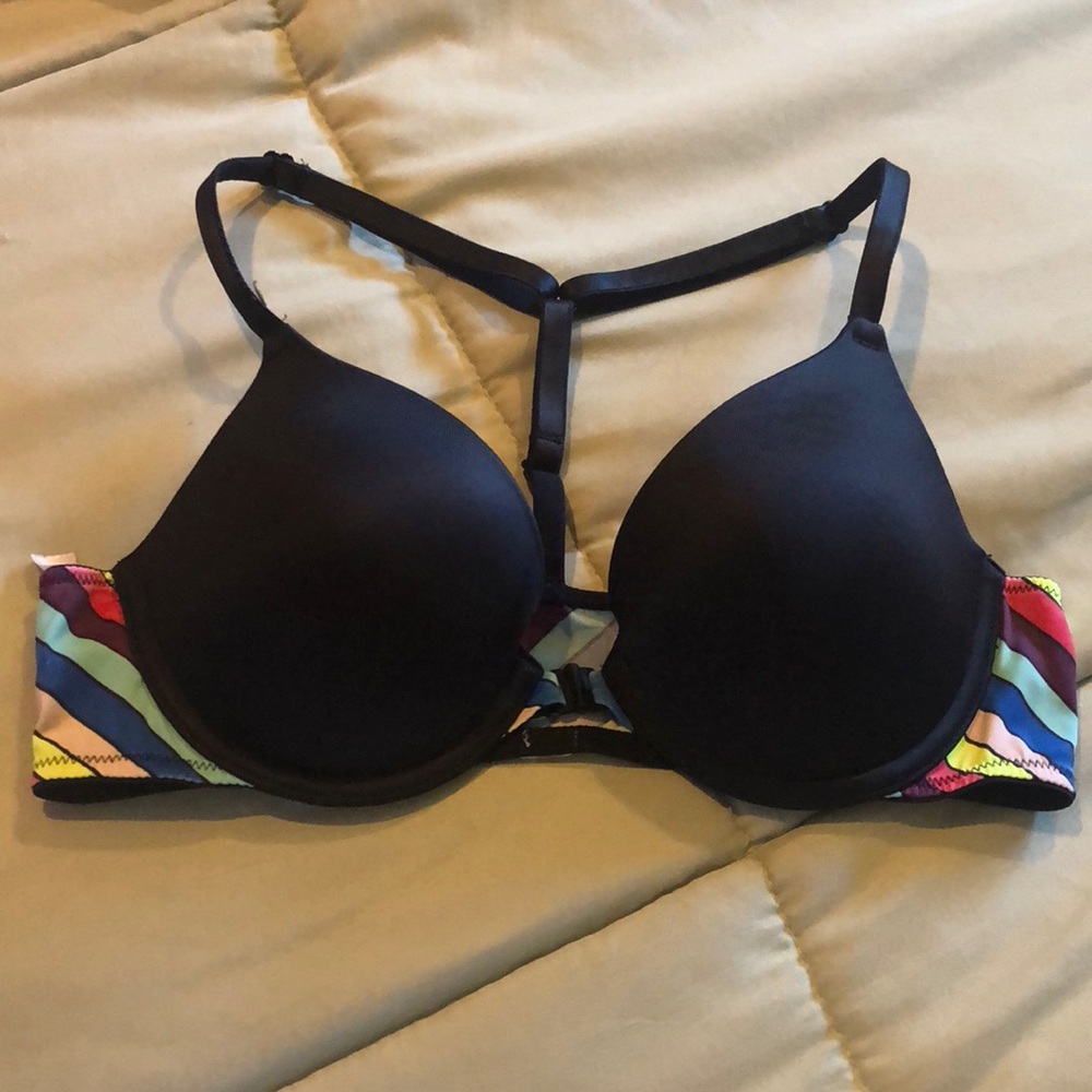 Victoria’s Secret “Pink” Black push-up bra